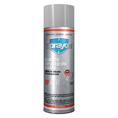 Sprayon S00010000 SP000 Series RTV Silicone Sealant, 8 oz, Aerosol Can, Clear, SP010