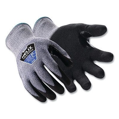 HexArmor 1073-M Helix 1071/1073 High Dexterity Work Gloves, 1073, HPPE/Fiberglass, Medium, Gray/Black