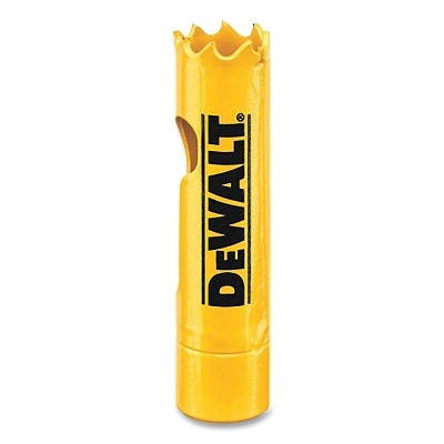 DeWalt DAH180009 Bi-Metal Hole Saw, 9/16 in dia, 1-3/4 in Cutting Depth, Yellow