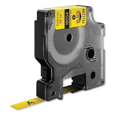 DYMO 18445 Industrial Rhino Vinyl Label Cartridge, 3/4 in W x 18 ft L, Black Print on White Background