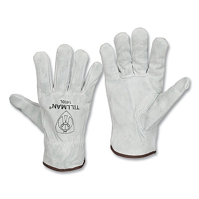 Tillman 1400XL Drivers Gloves, X-Large, Cotton Stitching/Split Cowhide, Unlined, Pearl