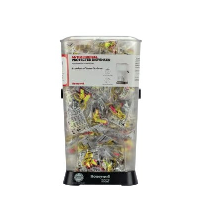 Howard Leight by PIP  Prefilled Antimicrobial-Protected HL400 Dispenser for Earplugs, FirmFit, 30 dB, Orange