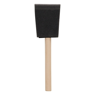 Linzer 85052 Foam Brush, 2 in W, Wood Handle