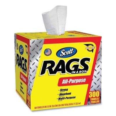 Scott Rags in a Box White 200 Rags per Box
