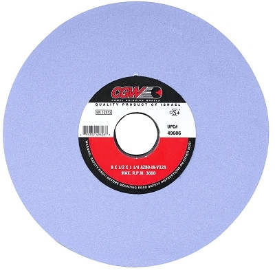 CGW Abrasives 34488 AZ Cool Blue Surface Grinding Wheels, Type 7, 14 X 2, 5" Arbor, 46, I