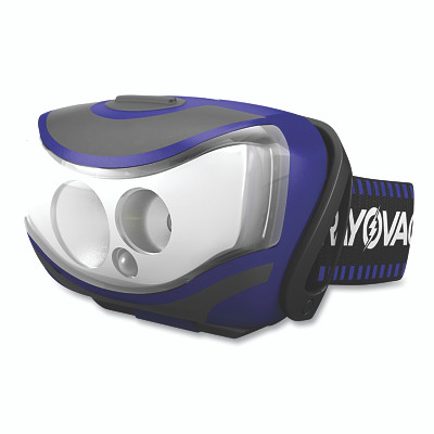 RAYOVAC SPPHL3AAABXT Sportsman Outdoorsman Headlight, 3 AAA, 200 Lumens, Blue/Silver/Black