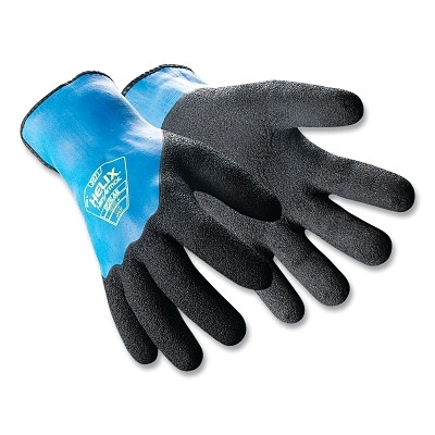HexArmor 3071-M Helix Work Gloves, 3071, A6 Cut, Medium, Blue with Black Coating
