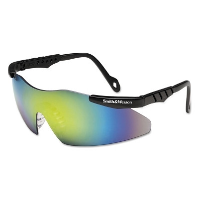 Smith & Wesson 19940 Magnum 3G Safety Glasses, Green Mirror Polycarbonate Lens, Mirror, Black, Nylon, Universal