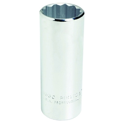 Proto J5318 Torqueplus Deep Sockets, 1/2 in Drive, 9/16 in Opening, 12 Points