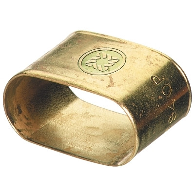 Western Enterprises 9940P Oval Brass Dual Hose Brace, Brass, 0.535 x 1.071 in