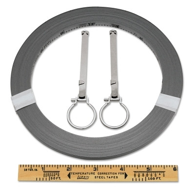 Crescent Lufkin C1278DN Peerless Surveying Tapes, 1/4 in x 200 ft, Inch/Engineers, Chrome, Open Reel