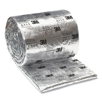 3M 7100004463 Fire Barrier Duct Wrap, 615+, 48 in W x 25 ft L, 1.5 in Thick, Silver