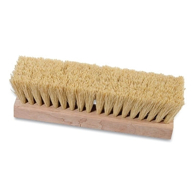 Magnolia Brush 10DT Deck Scrub Brushes, 10 in Hardwood Block, 2 in L Trim, White Tampico