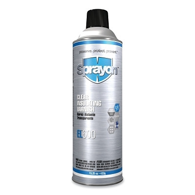 Sprayon SC0600000 EL600 Clear Insulating Varnish, 12 oz Net, Clear
