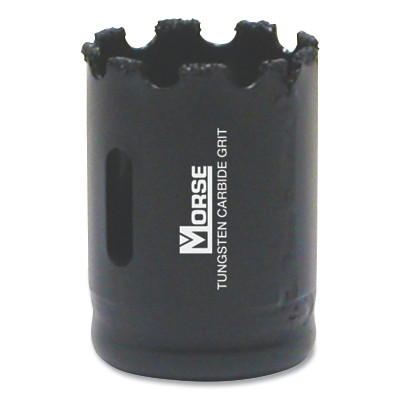 M.K. Morse MHSG16 Tungsten Carbide Grit Hole Saw, 1 in Cutting dia, 1-1/2 in Cutting Depth, Arbor Required (Sold Separately)