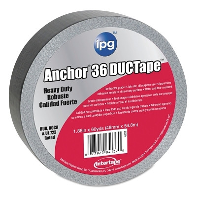Intertape Polymer Group 4137 AC36 HVAC Cloth Duct Tape, Silver, 1.88 in x 60 yd x 11 mil