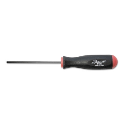 Bondhus 10656 Balldriver Metric Hex Screwdrivers, 3 mm, 6.7 in Long