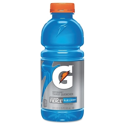 Gatorade 10412 20 oz Wide Mouth Bottle, Fierce Blue Cherry