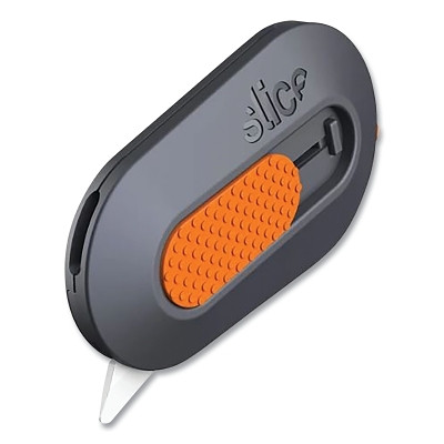 Slice 10515 Mini Cutter, 2-1/2 in L, Manual Retracting, Ceramic, Plastic Handle, Gray