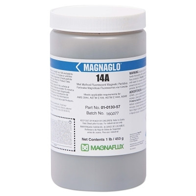 Magnaflux 01013071 Magnaglo 14A Wet Method Fluorescent Magnetic Particle, 1 lb Container, Brown