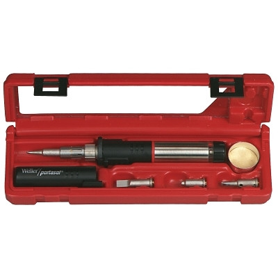Weller PSI100K Super-Pro Self-Igniting Butane Soldering Iron Kits, Case;Stand;Sponge;Tips