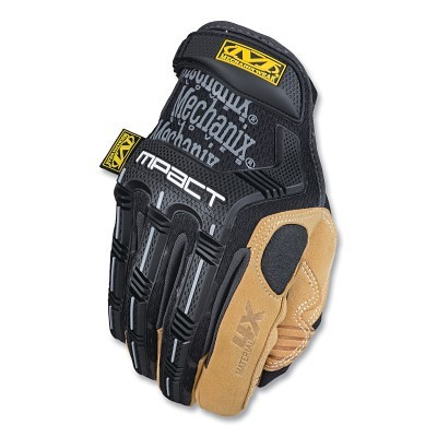 Mechanix Wear MP4X75010 Material4X M-Pact Impact Gloves, Synthetic Leather, Large, Black/Brown