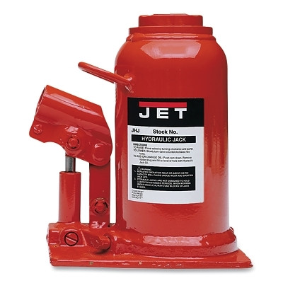 Jet JT9-453313 JHJ Series Heavy-Duty Industrial Bottle Jack, 4-1/8 in W x 6-1/2 in L x 6-3/4 in H, Low Profile, 12-1/2 ton, Jack Only