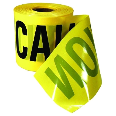 Empire Level 770201 Safety Barricade Tape, 3 in x 200 ft, Caution, Yellow
