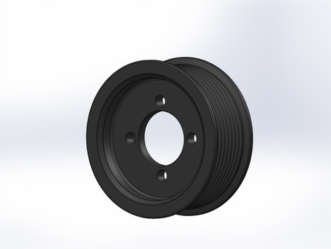 3.15" 8 Rib ZPE GripTec® 2pc Vortech YSi/JT/V3 L3 Black Pulley & Hub Kit