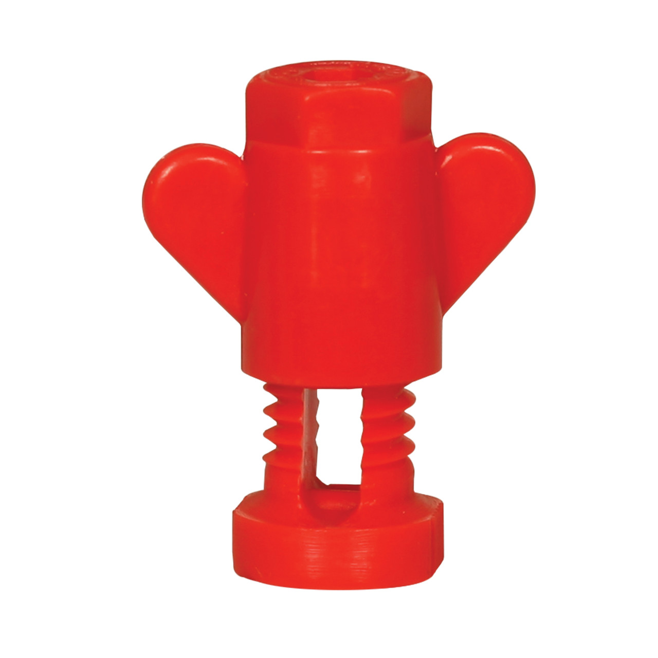 Red Plastic Thumb Nut, 3/16 in