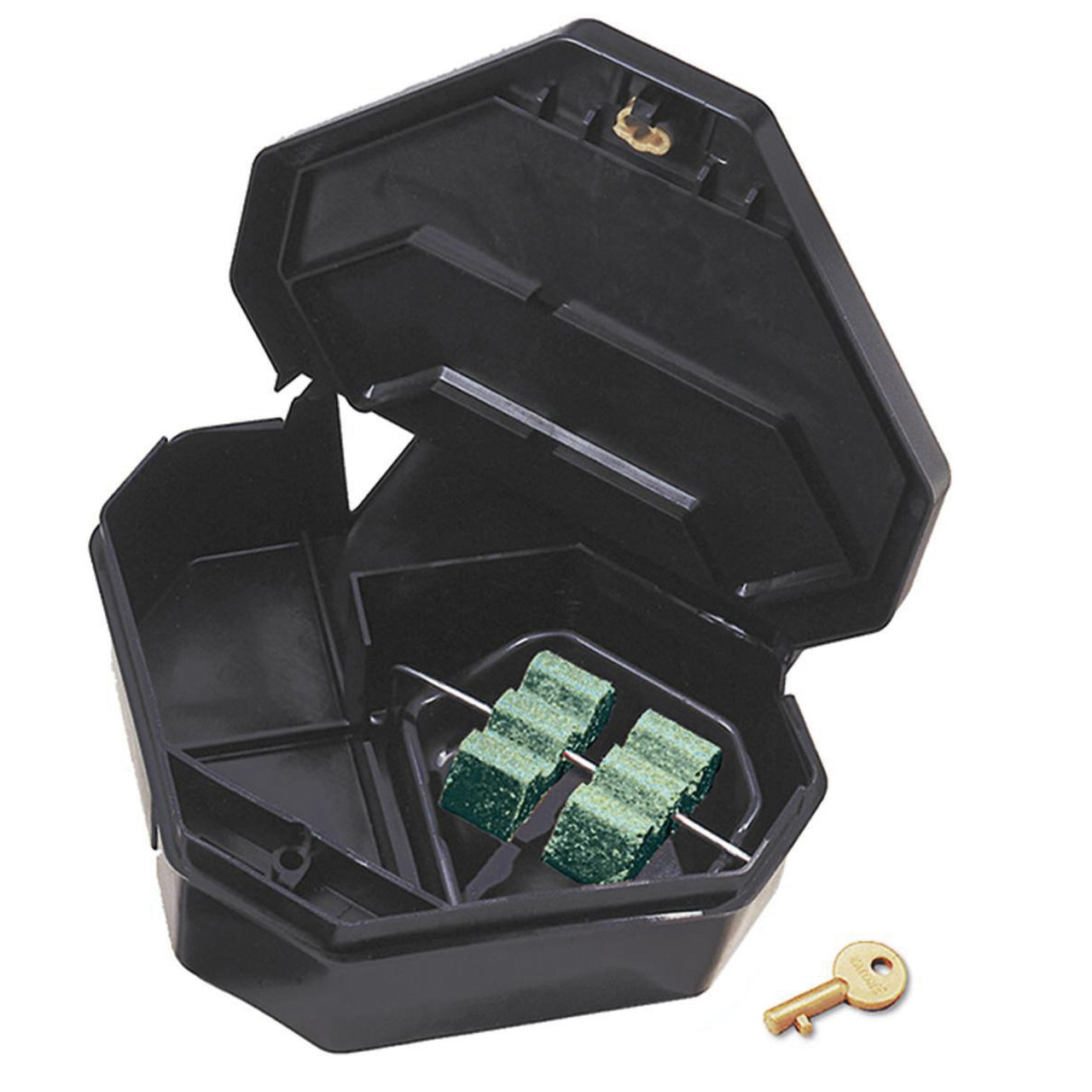 JT Eaton™ Gold Key Rat Depot Rat Size Tamper Resistant Bait Station, 11.4  in L x 10-1/4 in W x 3-1/2 in H, Plastic