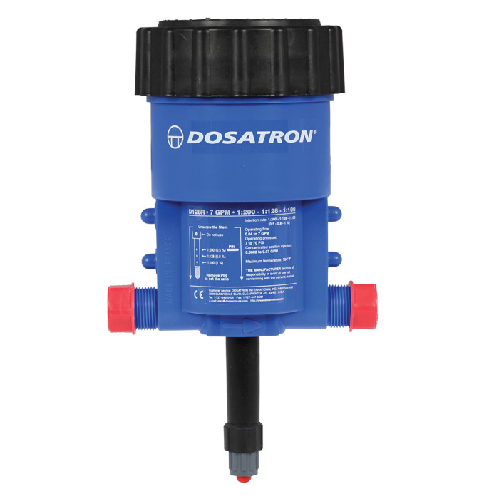 DOSATRON 水分配器 青 Dosatron D128R Non-Electric Water Powered Medicator - 7 GPM