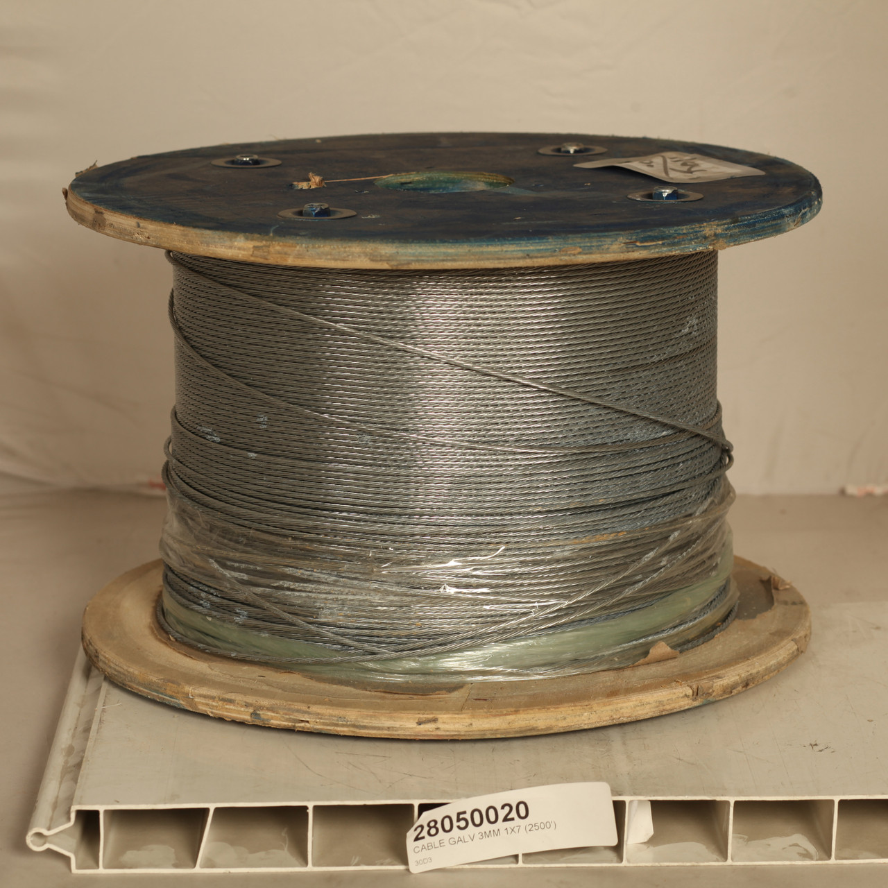 Fortune Rope Aircraft Cable, 3 mm Dia x 2000 ft L, Galvanized Steel