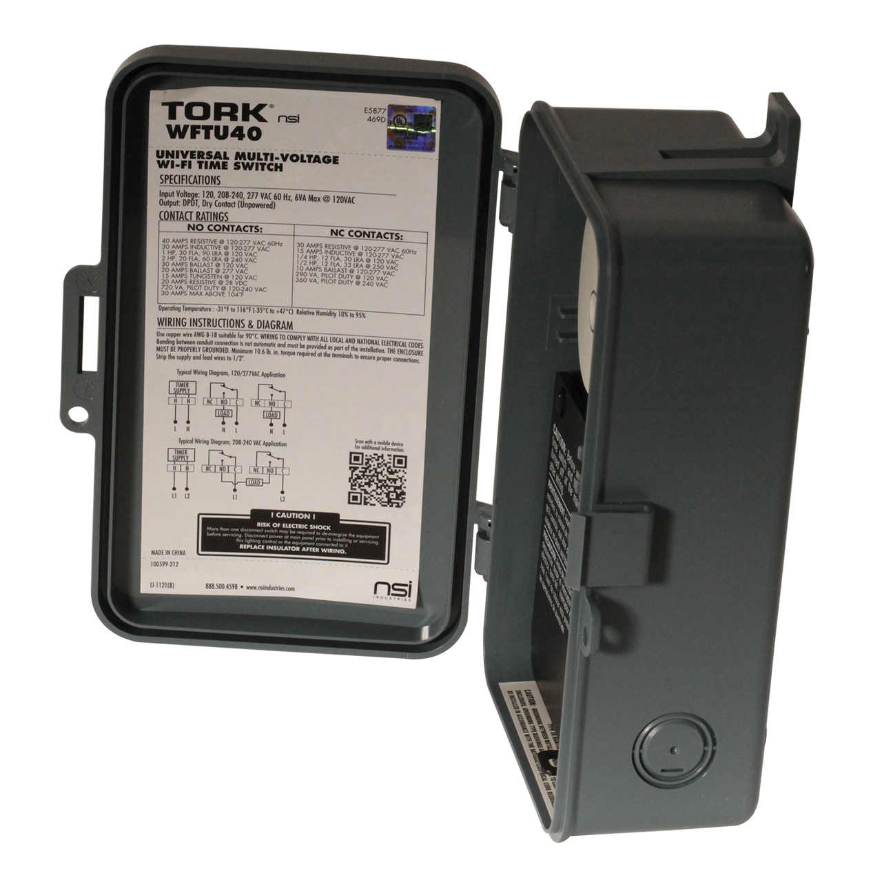 Tork WFTU40 7-Day Multi-Volt WiFi Time Switch - 120/208 - 240/277V