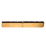 24 in Smooth Broom Head With (2) Threaded Handle Hole, with Black Polypropylene Bristle