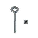Turned Eye Bolt With Hex Nut, Imperial, 1/4-20, Steel, Zinc Plated