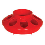 Little Giant®  8-Openings Feeder Base, 1 qt, 6-3/8 in Dia, 2-1/2 in H, Red, Polypropylene