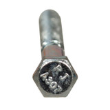 Lag Screw, Imperial, 3/8-7, 5-1/2 in OAL, Hex Head, Carbon Steel, Zinc Plated, Gimlet Point