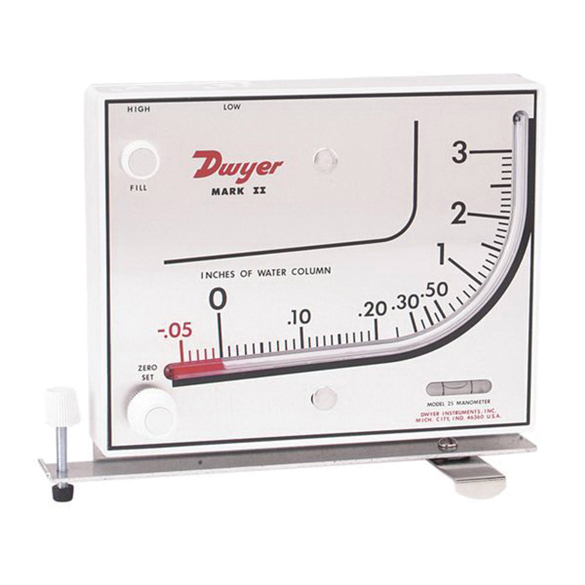 Dwyer® Mark II Series Manometer, Manual Static Pressure Gauge
