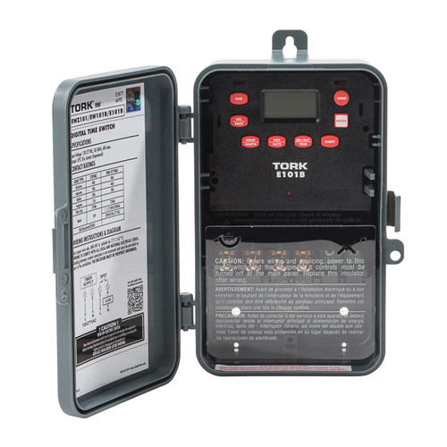 TORK®  Digital Time Switch, 1 min to 24 hr Time Setting, 120/277 VAC, 1/2 hp