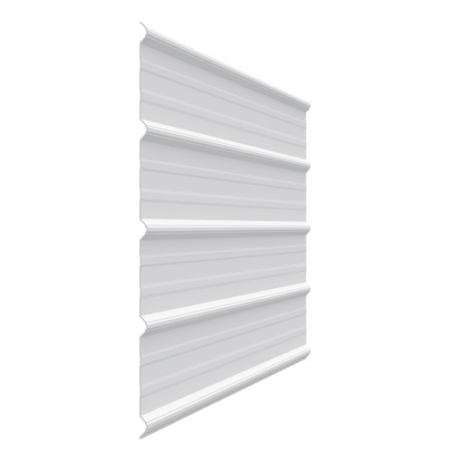 PVC Liner White Corrugated Panel, 12 ft 2 in L x 3 ft W