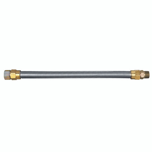 Dormont®  SuprSafe®  Ultraflow®  40 Series Gas Connector, 3/4 in MIP x 3/4 in FIP Connection, 304 Stainless Steel