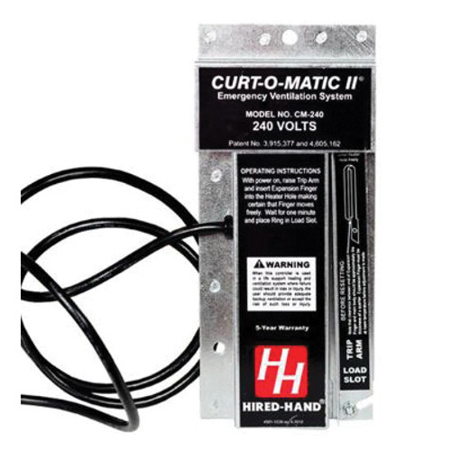 Hired-Hand®  Curt-O-Matic II®  Single Emergency Curtain Drop, 240 VAC