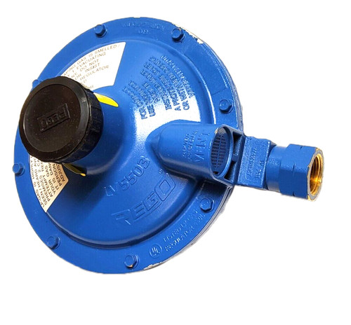 RegO®  LV4403Y Second Stage Gas Regulator, For Use With 2 psi System, Die Cast Zinc, Blue