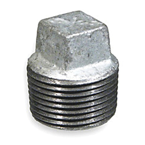 1-1/2 Inch Galvanized Solid Square Head Plug