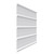 PVC Liner White Corrugated Panel, 20 ft 4 in L x 3 ft W