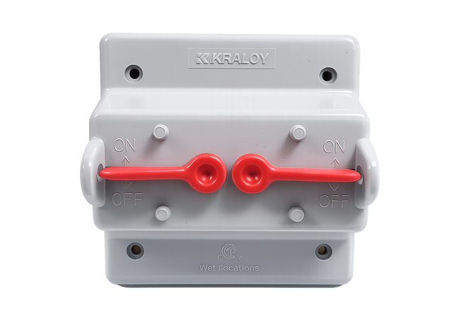 Double Toggle Weatherproof PVC Switch Cover