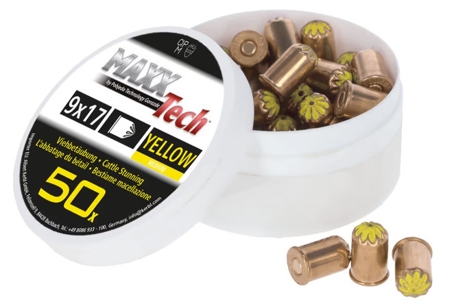 Blitz Stunner Cartridge, Medium, Brass Shell Case, Yellow - 50 Pcs