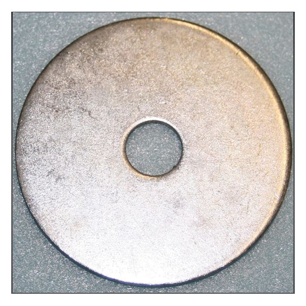 Fender Washer, Imperial, 1/4 in, 0.281 in ID x 1-1/2 in OD, 0.036