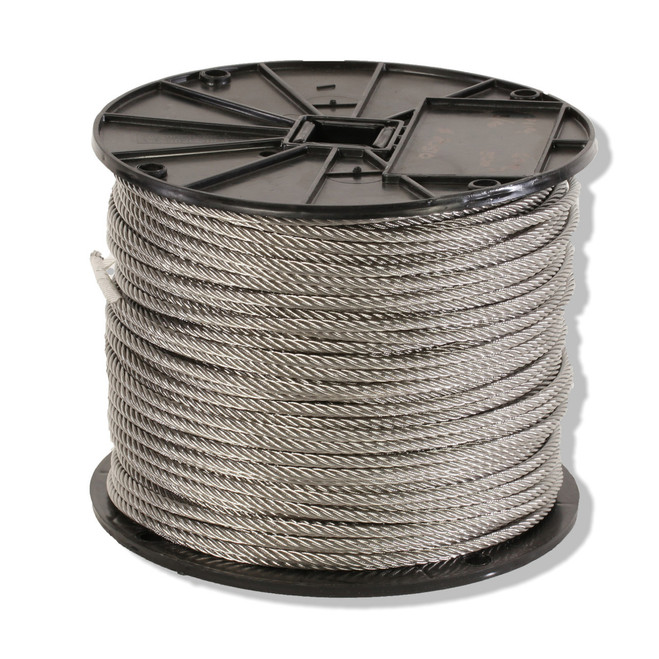 Aircraft Cable, 5/16 in Dia x 750 ft L, 304 Stainless Steel